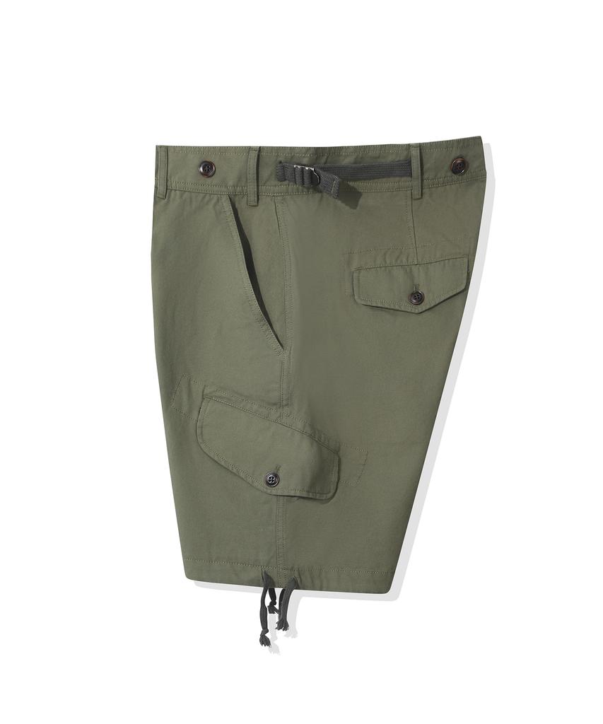 YOUNEEDGARMENTS Oxford Surplus Cargo Shorts (Olive)