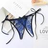Sexy Panties Lingerie Women Open Crotch G-String Thong Embroidery Underwear Female Underpants K83
