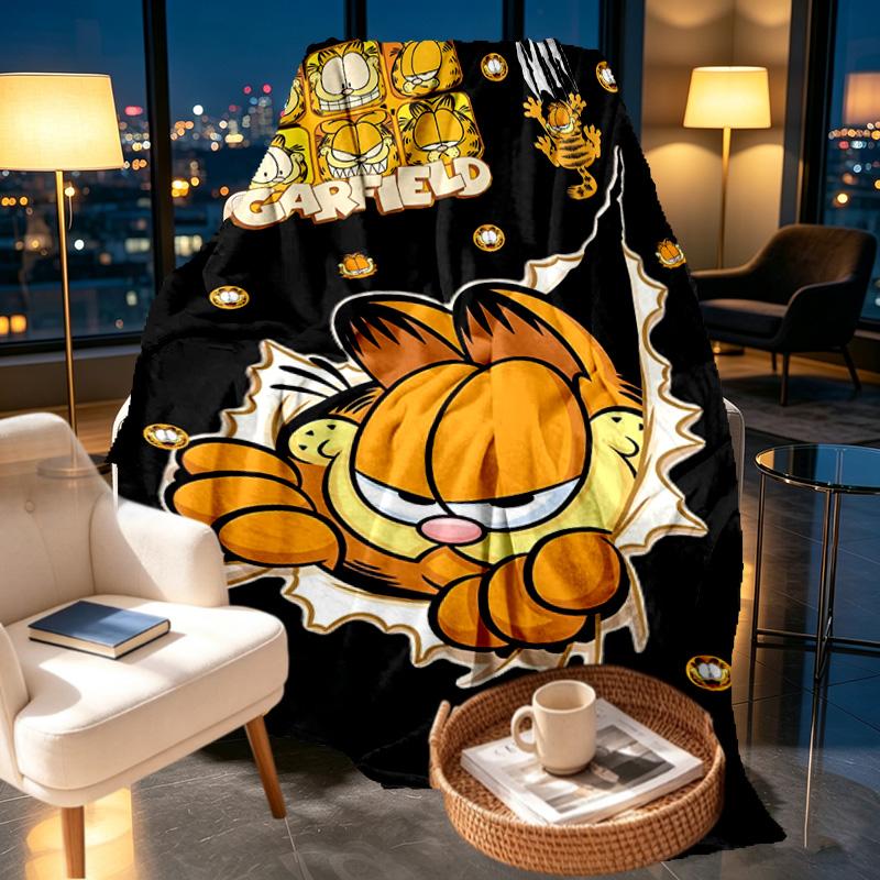 Garfield Print Blanket - Soft & Comfortable, for Bedroom, Travel, Sofa, Home Decoration - Birthday Christmas Gift for Friend