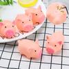 6Pcs Squeeze Toy, Pink Pig Shape Soft Sensory Toy, Medium Size Relaxation Squeeze Ball for Adult Hand Repeated Squeezing Stretching Relaxation Toy