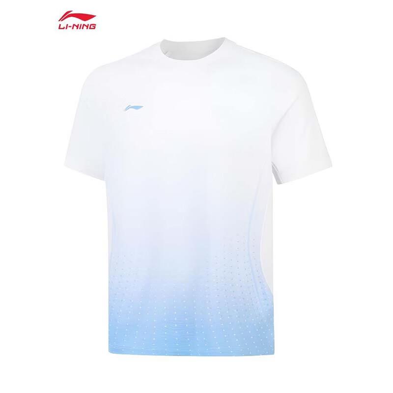 Li-Ning Мужская удобная модная универсальная спортивная футболка с коротким рукавом ATSW413