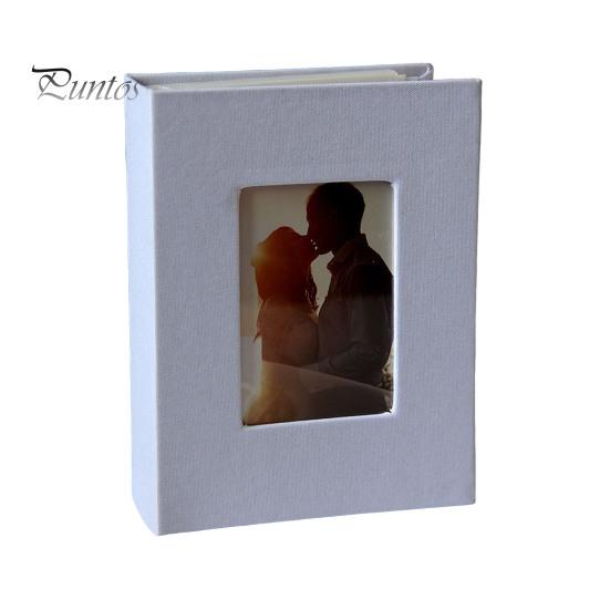 Slip-in Photo Album Linen Cover 50 Pages 100 Pockets 4x6-Inch Wedding Travel Baby Shower Kids Family Anniversary Picture Collection Book