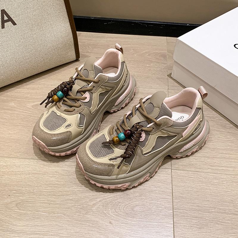 Кроссовки на толстой подошве, легкие, нескользящие, «папины кроссовки», новая коллекция осень 2025, женская обувь, детская популярная модель, мягкая подошва, не устают ноги, универсальные