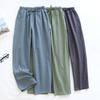 Cotton Men Homewear Spring and Summer Sleeping Pants Couple Pants Thin Section Plaid Home Pajama Pants Casual Soft