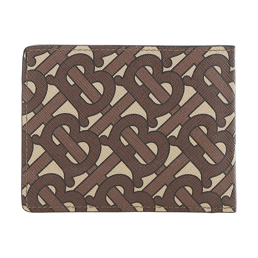 Burberry Monogram Print Polyurethane Wallet Men Wallet Brown 80229241