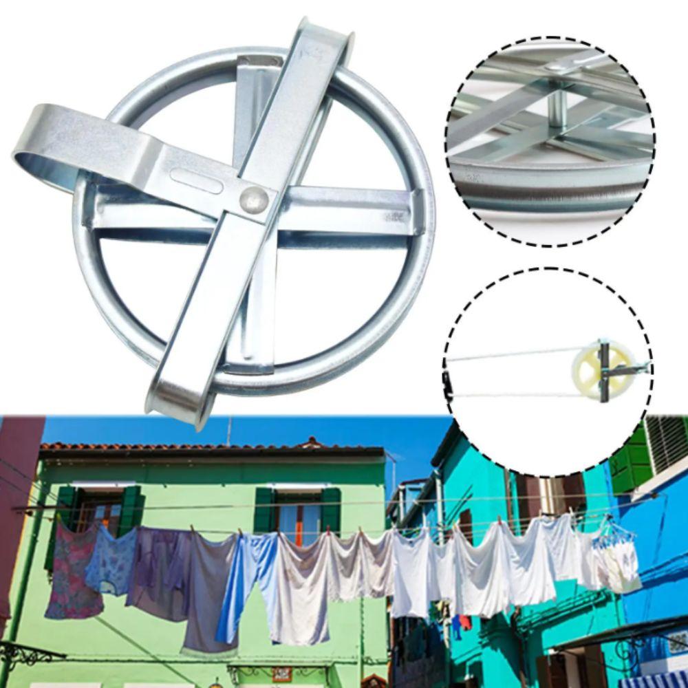 Weatherproof Metal Clothesline Pulley Reusable Clothes Hanging Rope Outdoor Laundry Line