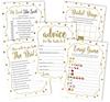 Inkdotpot Gold Confetti Theme Bachelorette Party Games Set Bundle of 5 (Activities for 50 Guests) Fun Bridal Shower Games Set