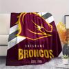 Brisbane Broncos  Print Flannel Blanket, High quality Comfortable for All Seasons, Home Decor, Warmth and Comfort