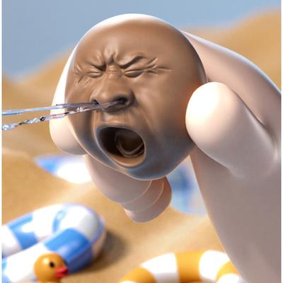 Украшение на Хэллоуин Новинка 1 шт. Зевающий человек Аватар Фиолетовая глина Чайная идея товары для Воспитания Крутые выражения Набор Украшение