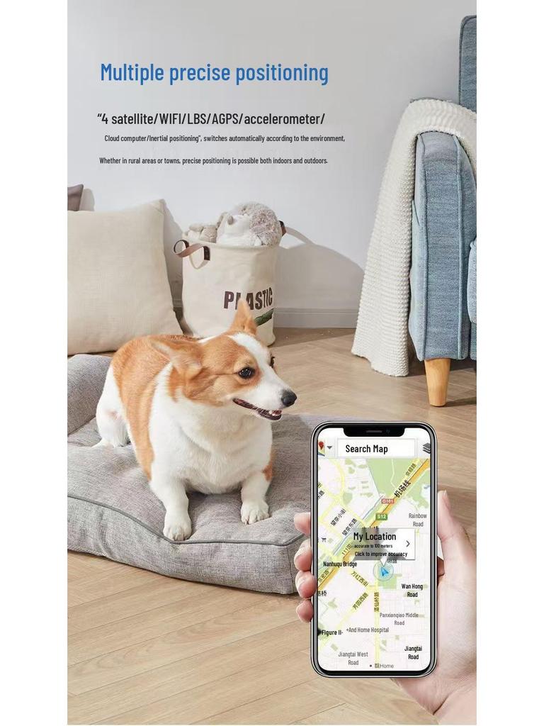 Smart GPS Pet Collar: Water-Resistant, Anti-Lost Locator for Small Dogs and Cats