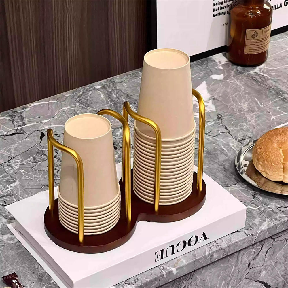 Disposable Cup Cup Holder Home Paper Cup Holder Desktop Coffee Table Storage Shelf Tea Cup Coffee Bamboo Cup Holder
