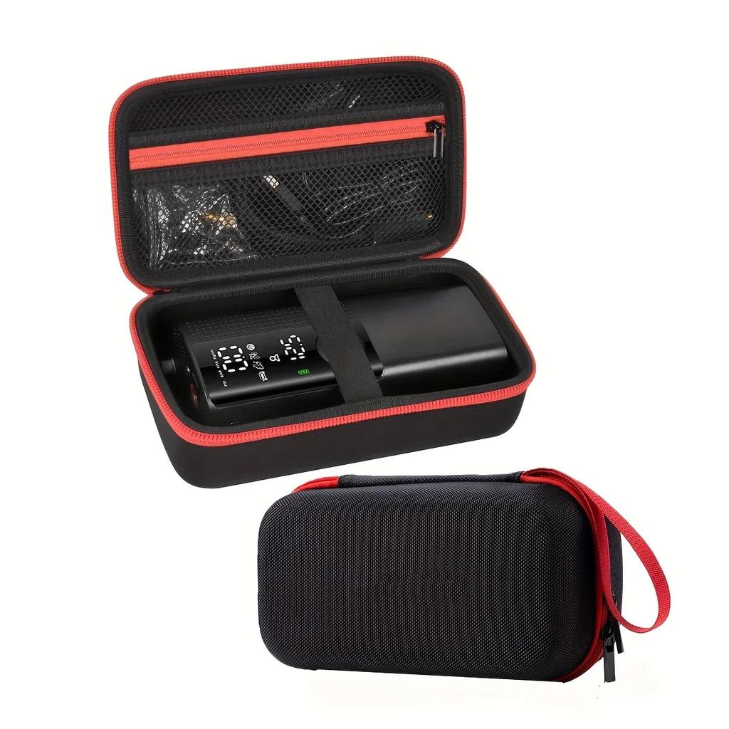 Étui de transport noir portable pour compresseur d'air de démarrage de voiture et pompe gonflable (étui uniquement)