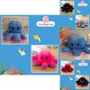 Adorable Double-sided Flip Reversible Octopus Plush Toy In Soft And Lifelike Style