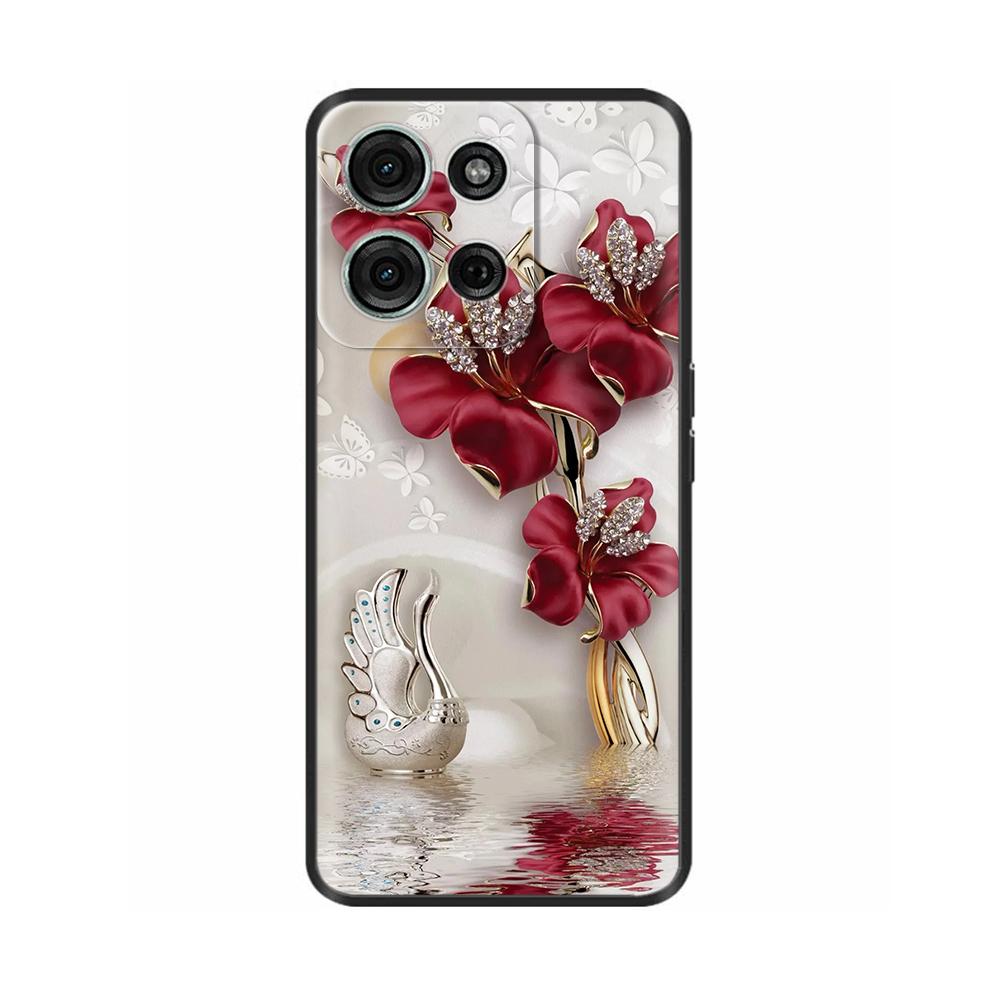 Для Motorola Moto G75 Чехол для Moto G35 G55 G15 Милые Расписные Мягкие Чехлы Задняя Крышка Телефона Для Motorola Moto G75 5G MotoG75 Fundas