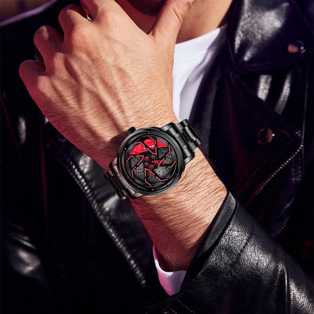 YAZOLE Watches Men Quartz Wristwatches Vacuum Plating Rotating Dial Skeletonized Hands Student Clock Fashion Sports watches