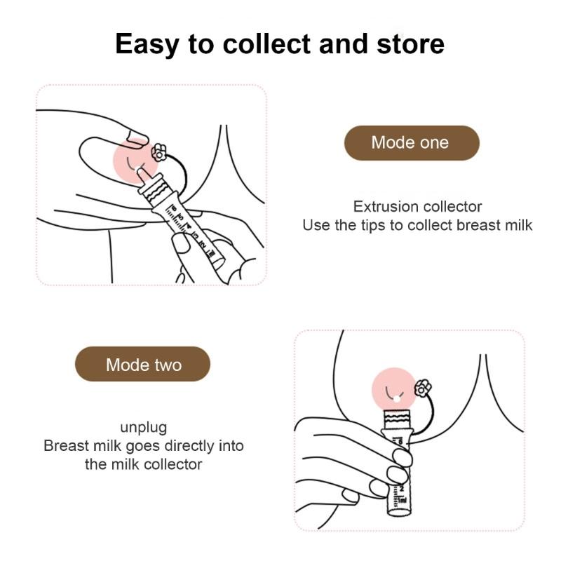 Breast Milk Colostrum Collection Tube for New Mom, Reusable 6ml Baby Feeding Artifact Newborns Silicone Dropper
