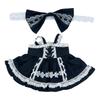 Niannyyhouse 20cm Plush Doll Costume with Bow Tie and Cotton Doll Clothes Dress, (Black)