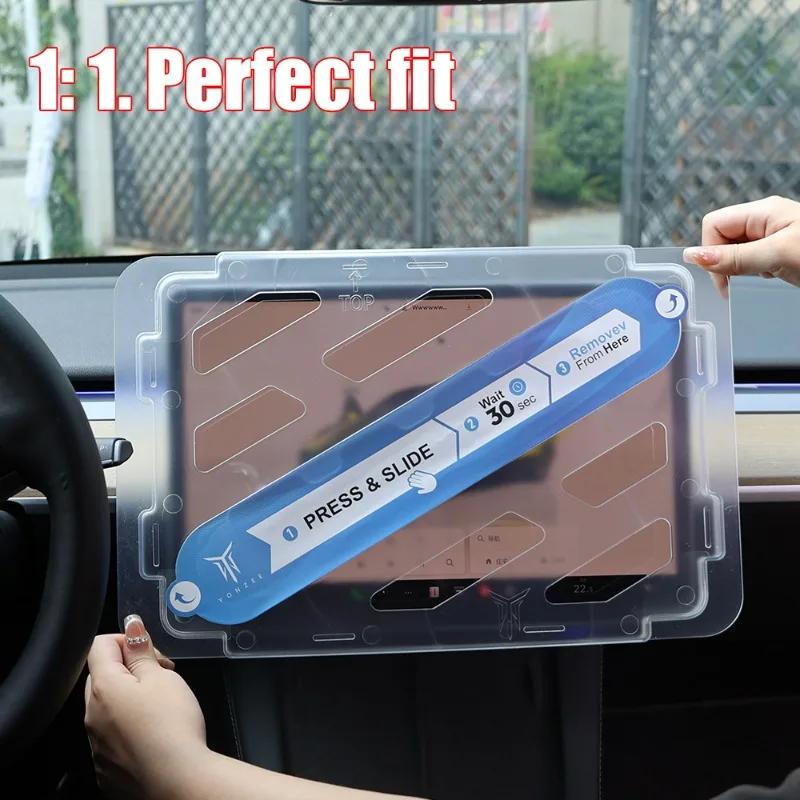 Закаленное защитное стекло для центральной консоли Tesla Model 3 Y, антибликовое покрытие HD, защитная пленка, аксессуары для защиты экрана