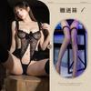 Sexy Lingerie, Sexy Lace Embroidered Onesie, Women's Hollow Open Gear, Hot Breasts Gather