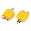 Разветвитель Lifepower Composite Splitter на 3 разъема, Гибридный видео и аудио на RCA видеотерминальные штекеры, Разноцветный, Упаковка 3 шт., Двунаправленный адаптер RCA/Pin, (мужчина)