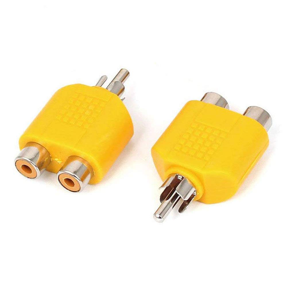 Разветвитель Lifepower Composite Splitter на 3 разъема, Гибридный видео и аудио на RCA видеотерминальные штекеры, Разноцветный, Упаковка 3 шт., Двунаправленный адаптер RCA/Pin, (мужчина)