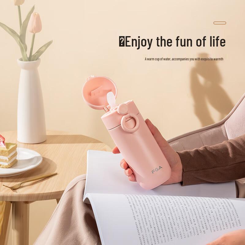 FGA Portable 316 Stainless Steel Insulated Straw Water Bottle