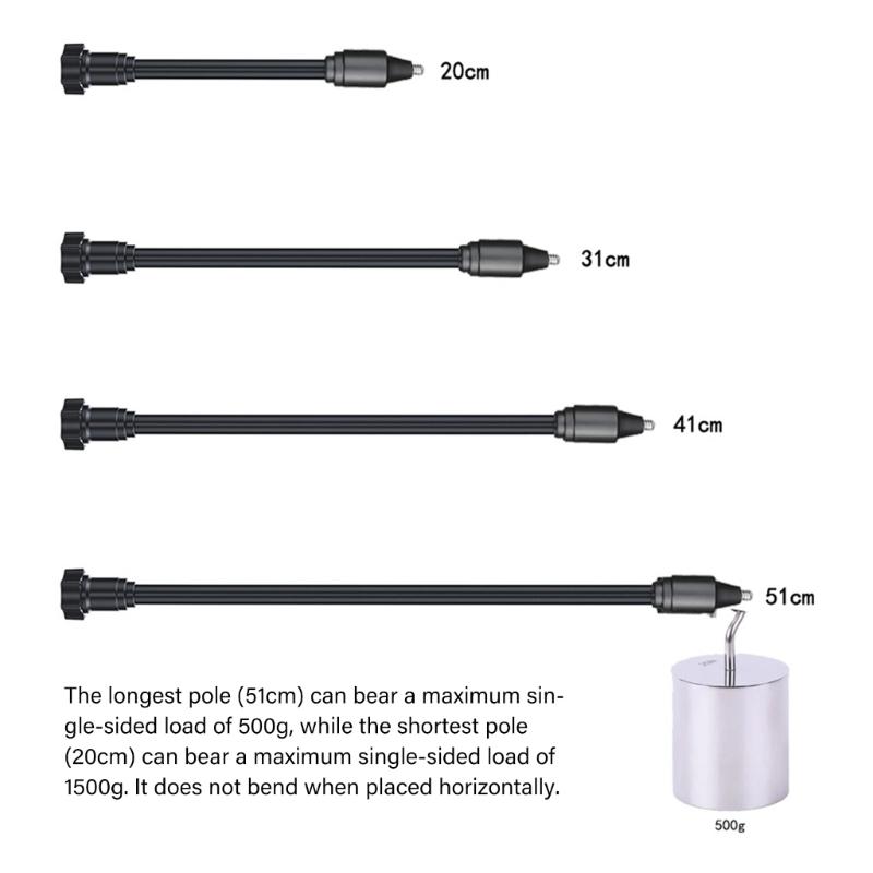 17mm Ball Head To 1/4 Male Screw Adapter Mount Rod For Action Cameras Car Vent Dashboard Phone Tripod Holder Black