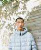 Lmc Oval Globe Light Weight Hooded Down Jacket Light Gray