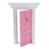 1:12 кукольных деревянных дверей, изысканная миниатюрная модель мебели для дверей, ролевые игры, игрушка, розовый