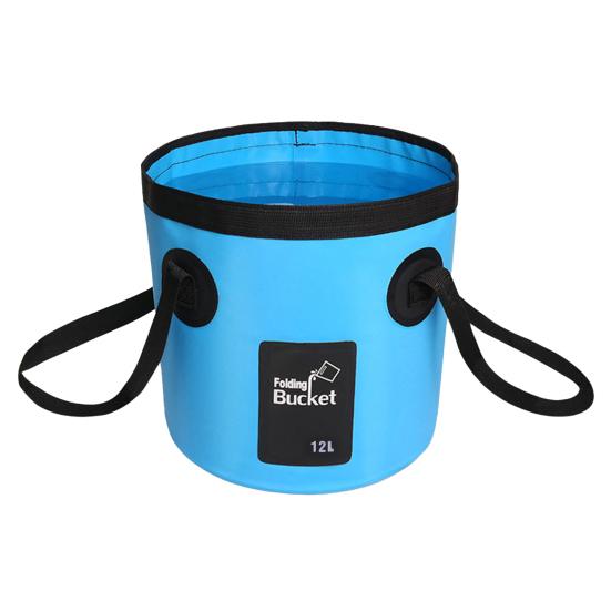 12/20L Outdoor Camping Foldable Bucket with Portable Handle Waterproof Multifunctional Car Washing Fishing Collapsible Water Storage Pail