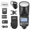 Godox V1Pro F Round Head Camera X Wireless HSS 76Ws Round Head Camera Speedlite with External Flash for Fuji Flash, 2.4G E-TTL Lithium-Ion SU-1