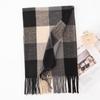 The Retro Checkered Scarf Exudes An Autumn and Winter Atmosphere. The Korean-style Faux Cashmere Checkered Long Scarf Is High End and Warm for Girls
