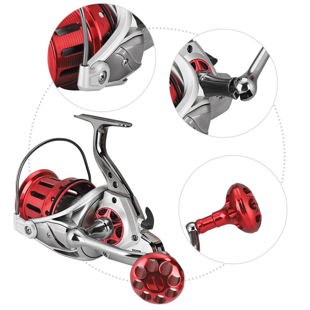 Large Metal Light Line Cup Sea Pole Spinning Reel Wheel with 18 Shaft Folded HandleTS8000