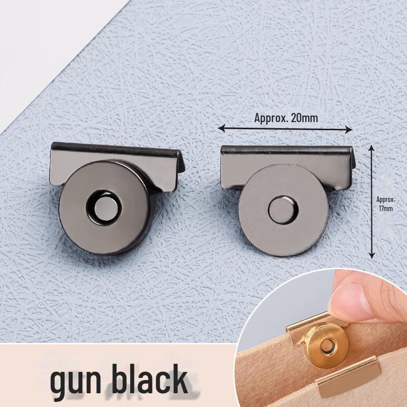 Прочная магнитная металлическая пряжка для сумок: Фиксация без шитья, совместимость с кожей и тканью, скрытая магнитная кнопка