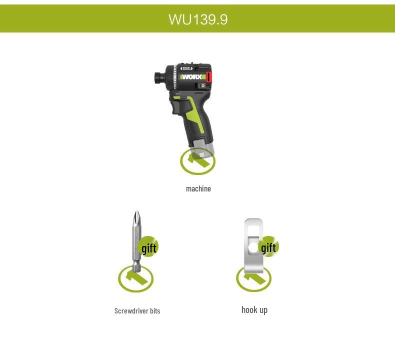 Wickes WU139 Аккумуляторная Умная Отвертка-Дрель с Литиевой Батареей