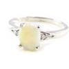 White 'Opal Goddess' Silver Ring