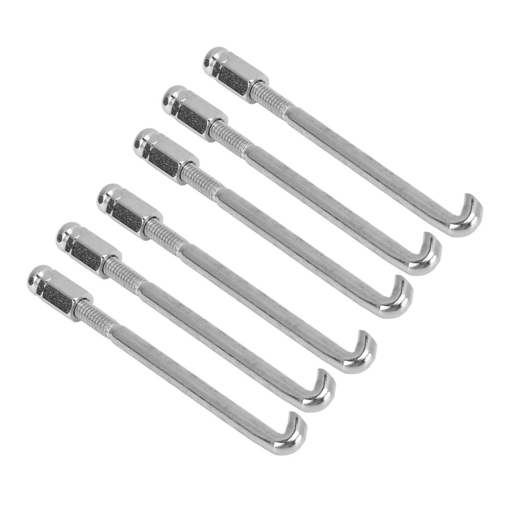 24 шт. Крючок для кронштейна банджо Серебристый металл Износостойкий Набор крючков для банджо Аксессуар для замены