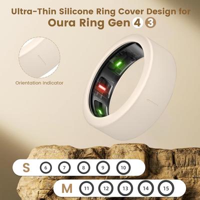 Ультратонкие Чехлы Совместимые с Oura Ring Gen 4/Oura Gen 3 Cover, Эластичный Силиконовый Протекторный Чехол Защита от Царапин Аксессуары для Умных Колец