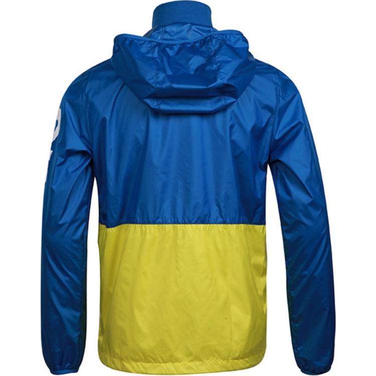 Adidas Дизайн в стиле колор-блок, принт с логотипом, куртка с капюшоном, мужская куртка, синяя AJ3680