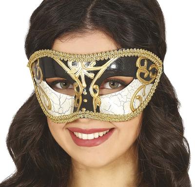 Black White Gold Venetian Carnival Mask