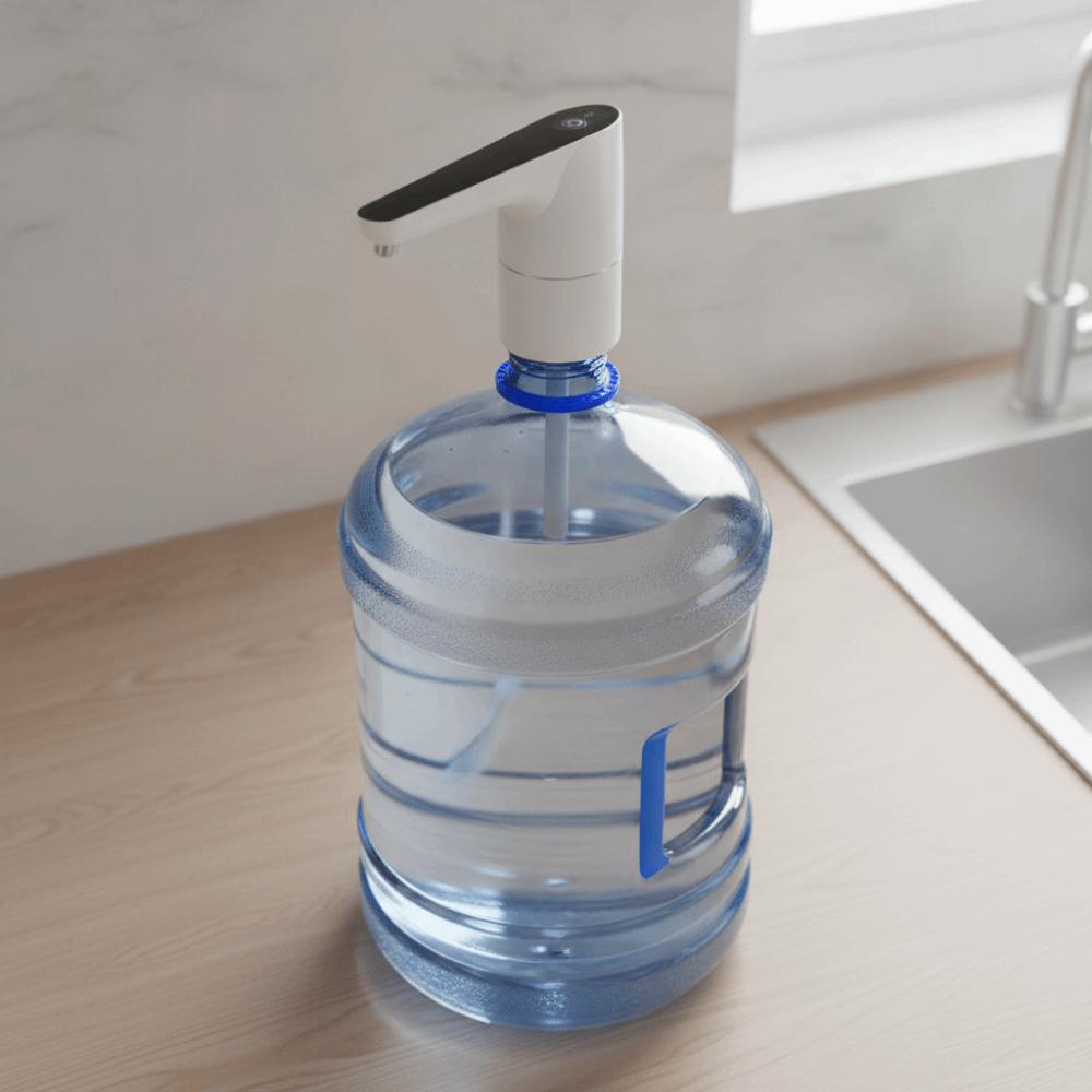 Низкошумный электрический насос для бутылок с водой, долгий срок службы батареи, перезаряжаемый, беспроводной дозатор воды для галонных ведер, количественный