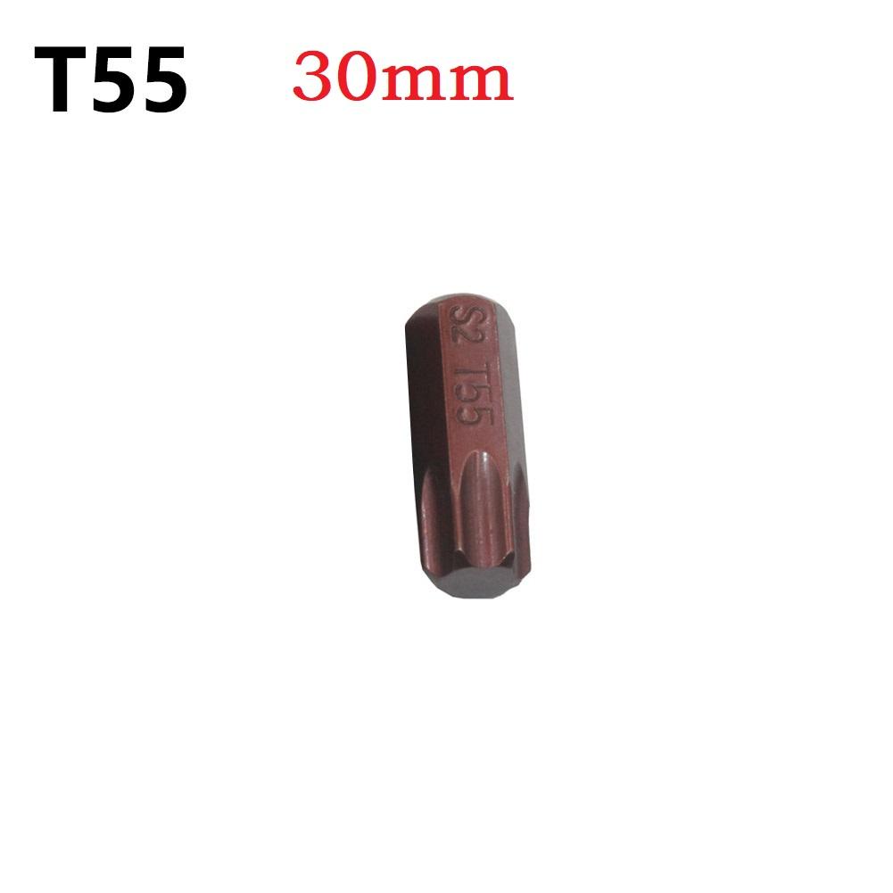 1PC Torx Star Screwdriver Bits 30mm/75mm Hex Shank T20/T25/T30/T40/T45/T50/T55 Impact Driver Magnetic Anti Slip Electric Hex
