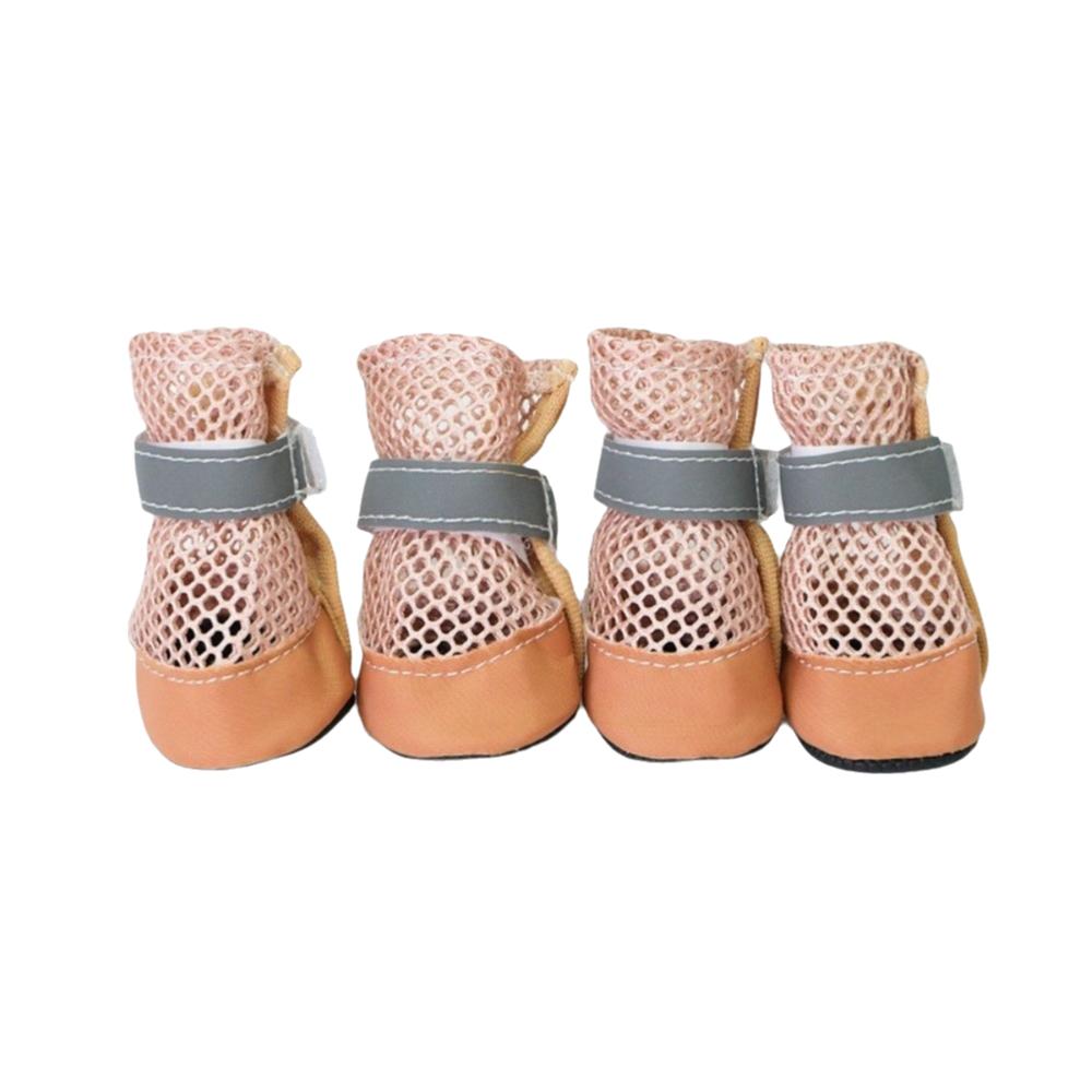 4PCS/SET Non-Slip Pet Mesh Shoes Wear-Resistant Pet Paw Protector Pet Footwear Outdoor Use