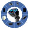 12В/24В 120Вт Автомобильное гнездо прикуривателя с двойным USB-портом, Быстрая зарядка, Автомобильный зарядный разветвитель с синим светодиодным дисплеем