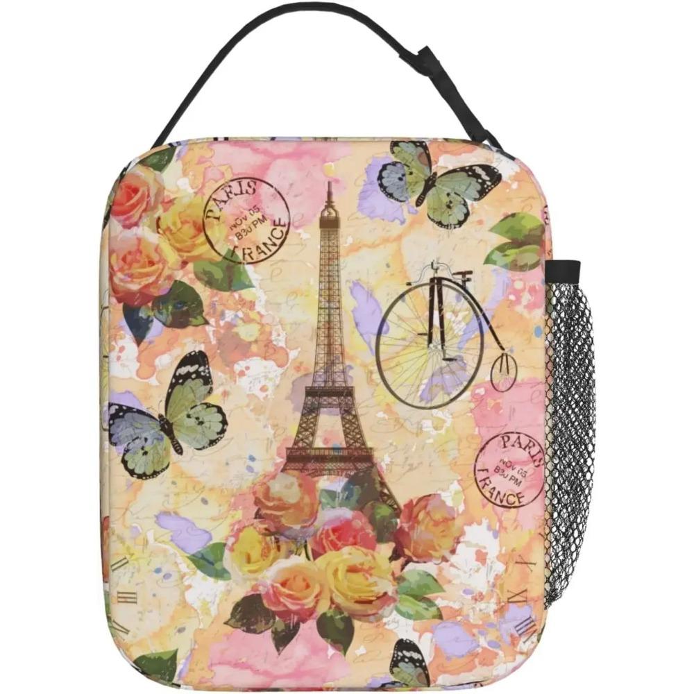 Tower I Love You Изолированная сумка для обеда, забавная многоразовая портативная сумка для еды для женщин и мужчин для офисных поездок