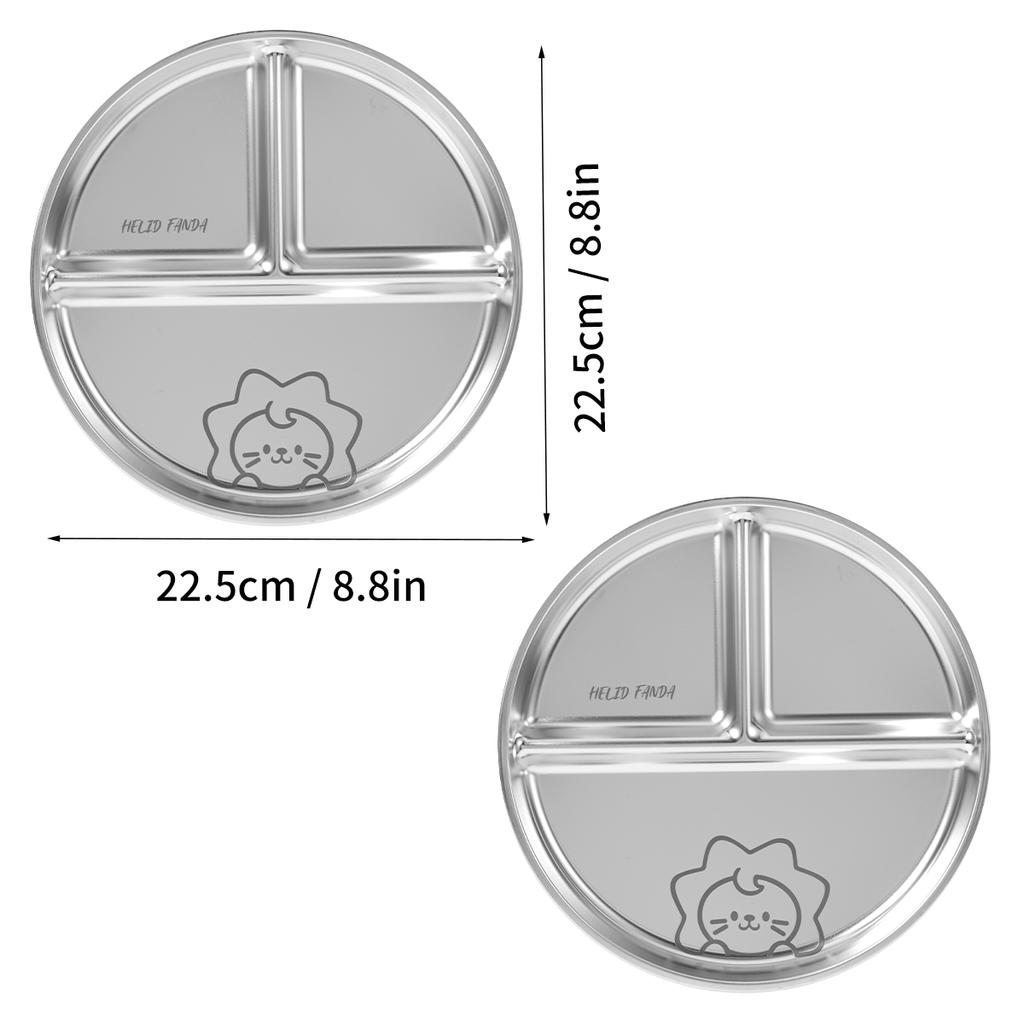 Разделенная тарелка из нержавеющей стали для западной кухни, блюдо для пасты, салата, барбекю, штабелируемая тарелка для завтрака, кухонная утварь