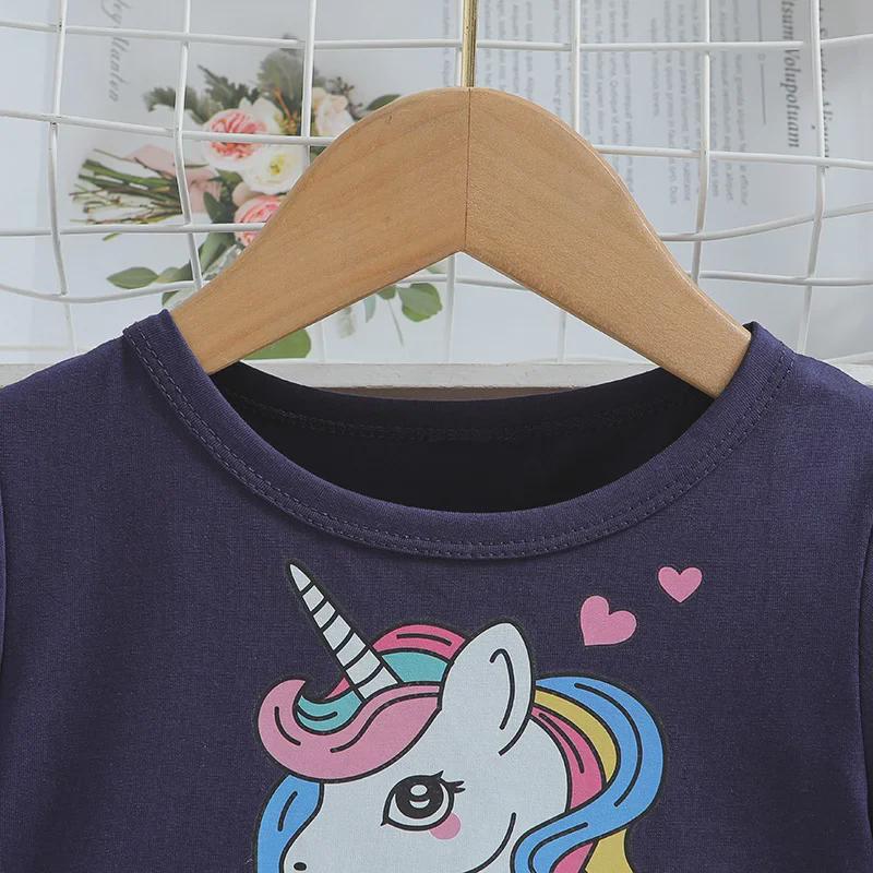 Летнее корейское платье принцессы с рисунком слона для девочек