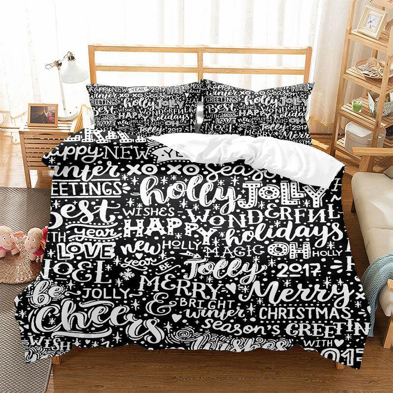 Мягкое Романтичное Английское Постельное Белье Пододеяльник Вдохновляющие Слова Комплект Постельного Белья Квин Для Взрослых Детей Декор Газетное Письмо Покрывало
