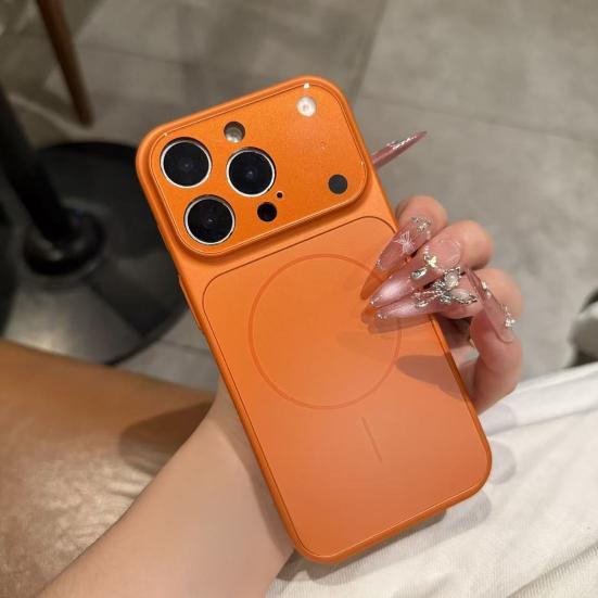 Стеклянный магнитный чехол для IPhone 16 Pro/Pro Max Защитный чехол для телефона для Magsafe Противоударный чехол с матовой защитой от царапин