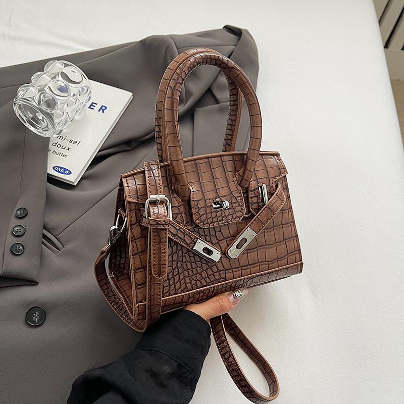 Autumn New Fashion Stone Pattern 20 Platinum Bag Portable Shoulder Oblique Span Women's Bag